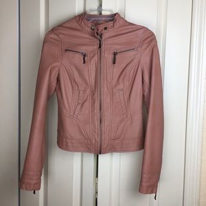 American Rag Moto Non-Leather Pink Jacket size S